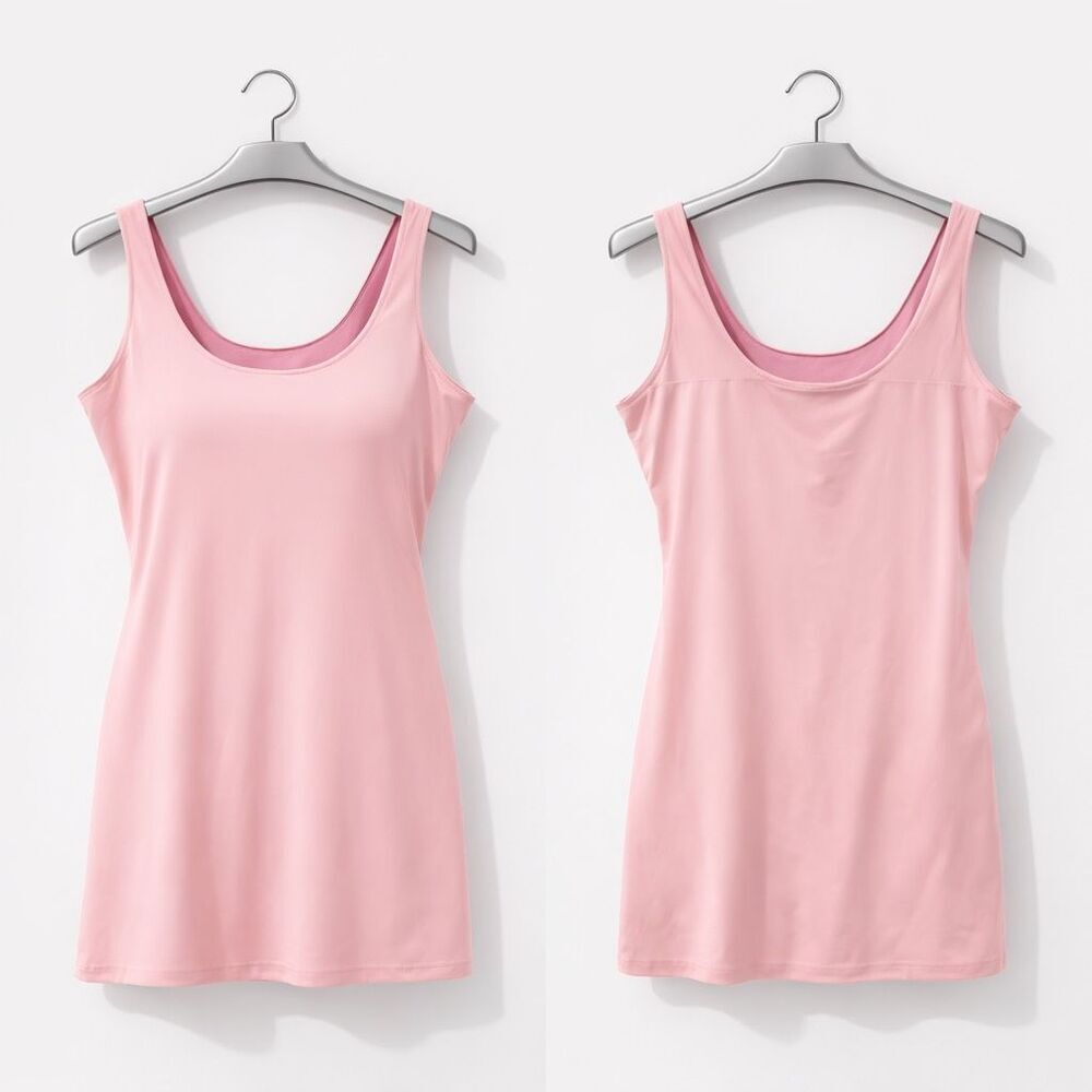 Nike Luxe Training Dress Pink Bliss Large Built-In Shorts Slim Fit NWT